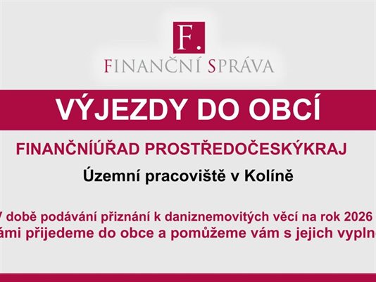 Finanční správa: výjezdy do obcí