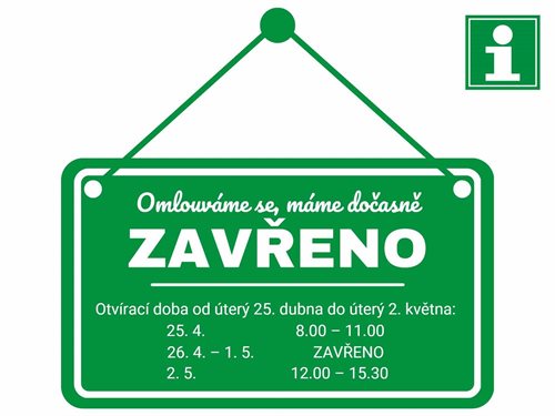 Dočasné uzavření informačního centra