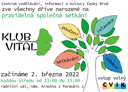 Otevíráme pro vás KLUB VITAL!